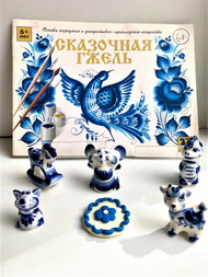 Голубые цветы Гжели